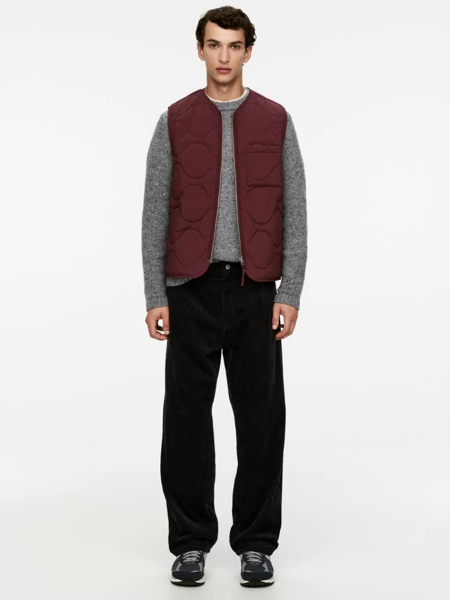 Flash Sale ARKET 2-in-1 Quilted Liner Vest Burgundy