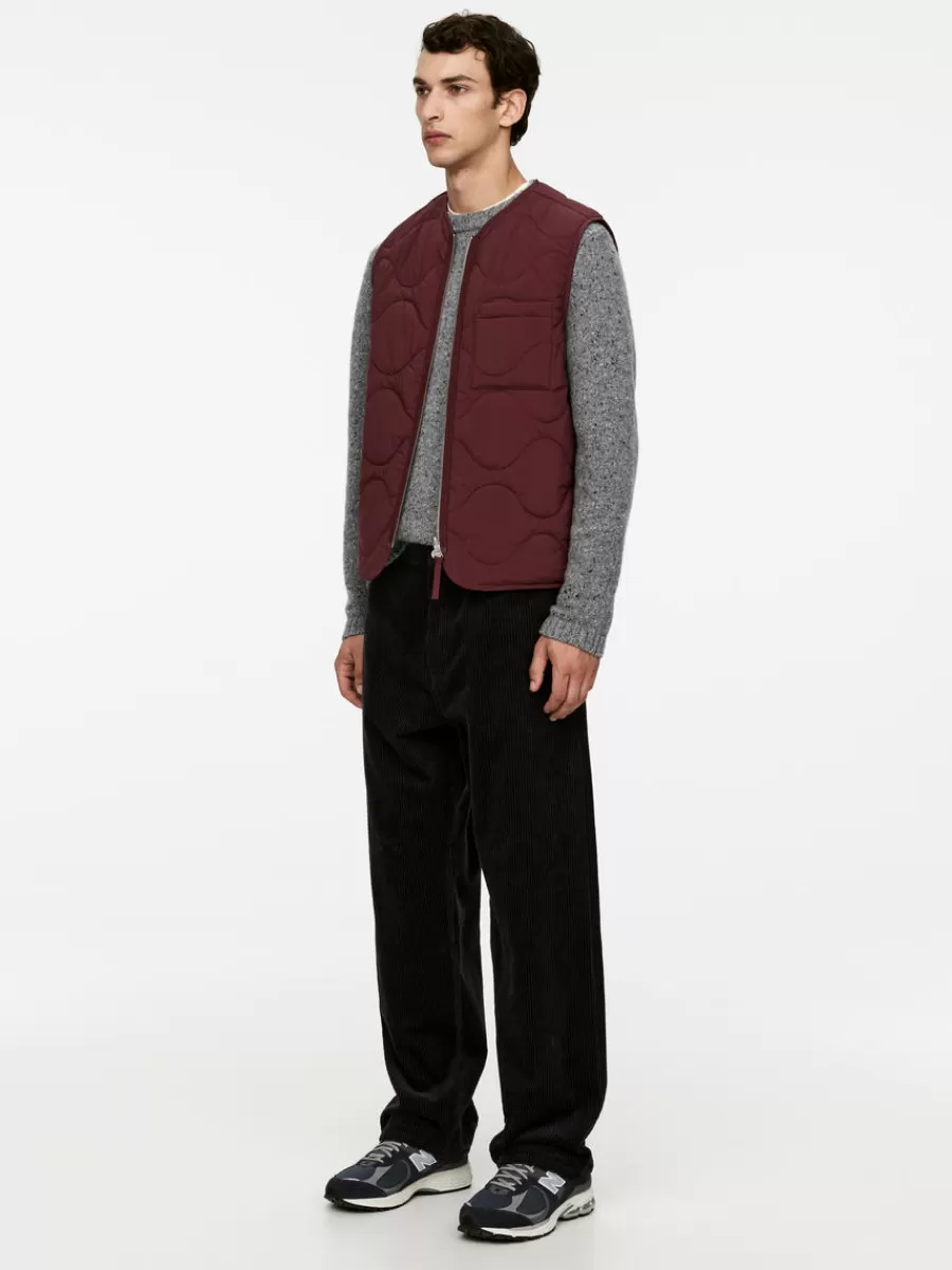 Flash Sale ARKET 2-in-1 Quilted Liner Vest Burgundy