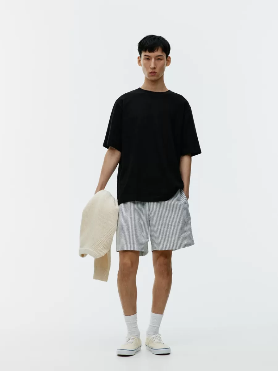 Online ARKET Bouclé Jersey T-Shirt Black