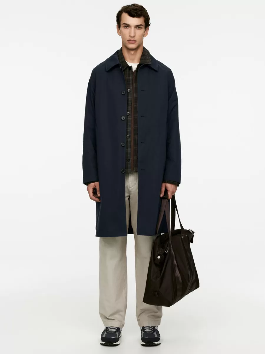 Fashion ARKET Car Coat Dark Blue