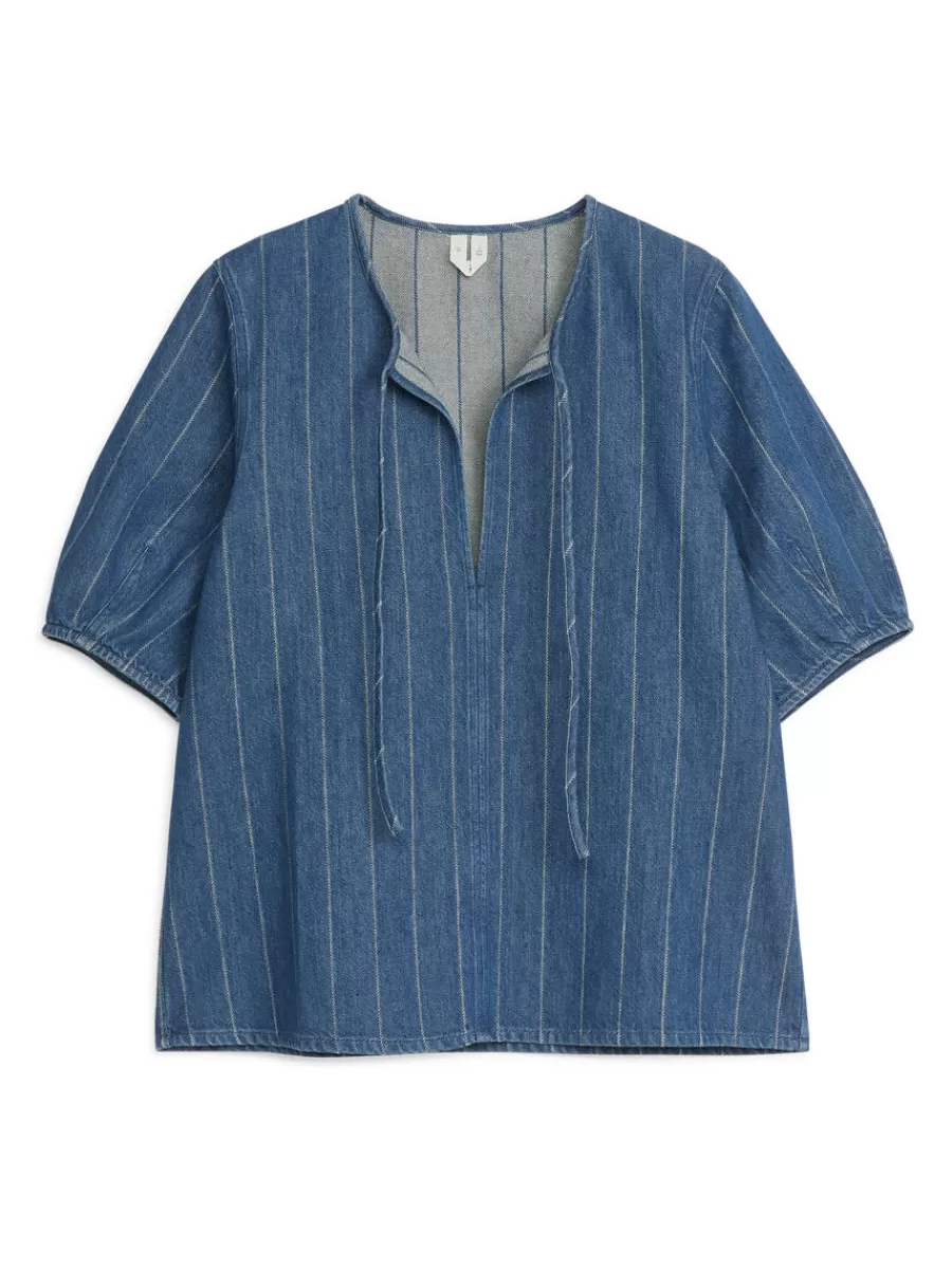 Best Sale ARKET Denim Blouse Blue
