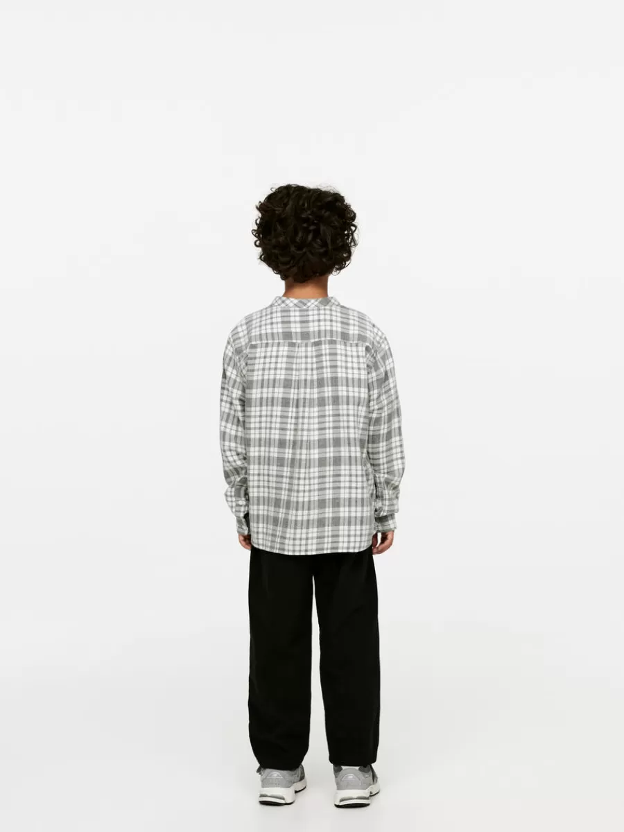 Cheap ARKET Flannel Shirt White/Grey