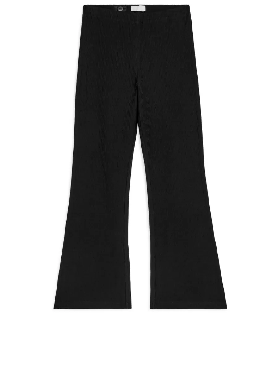 Flash Sale ARKET Flared Rib Leggings Black