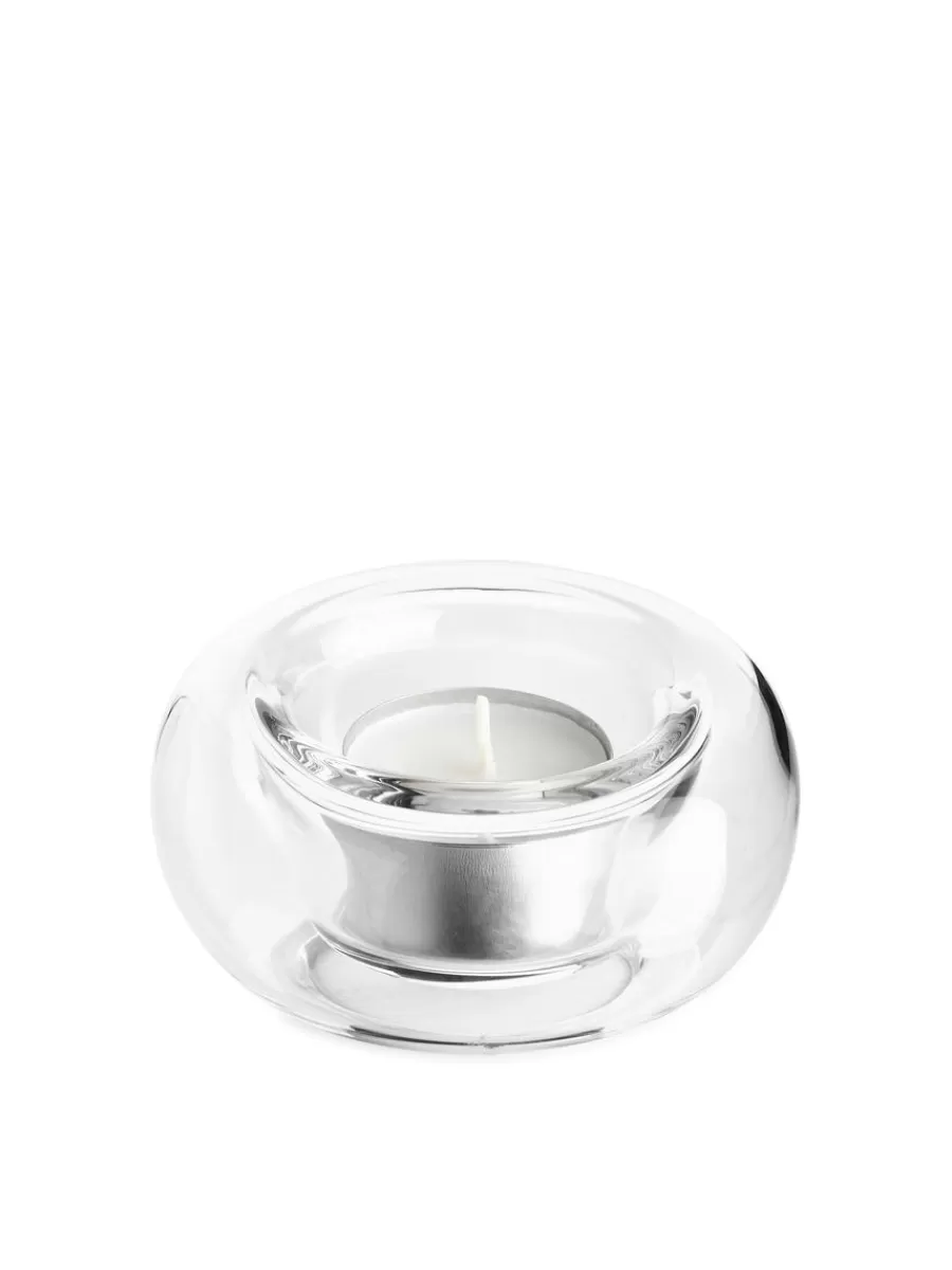 Fashion ARKET Glass Tealight Holder Transparent