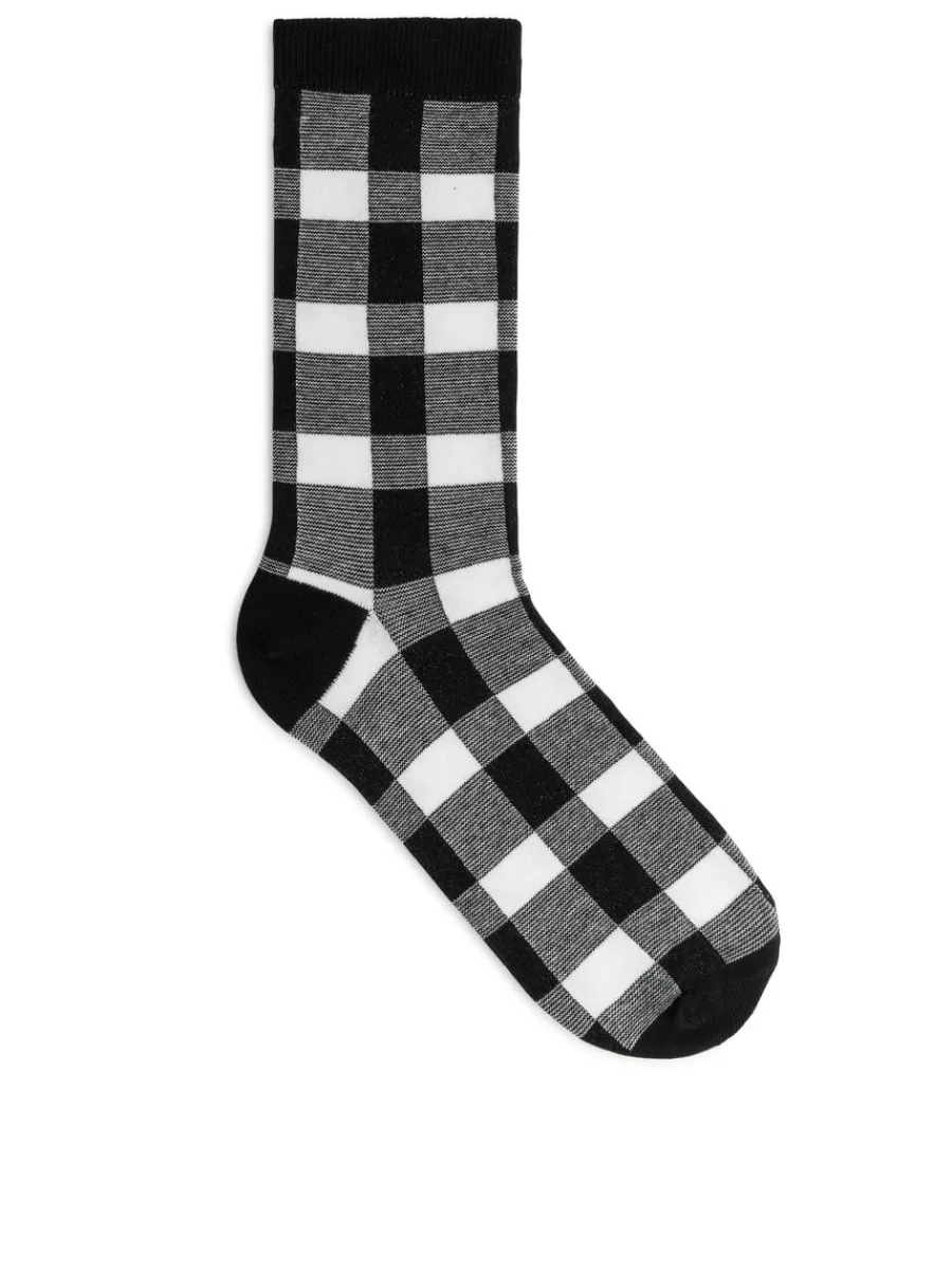Outlet ARKET Jacquard-Knitted Socks White/Black