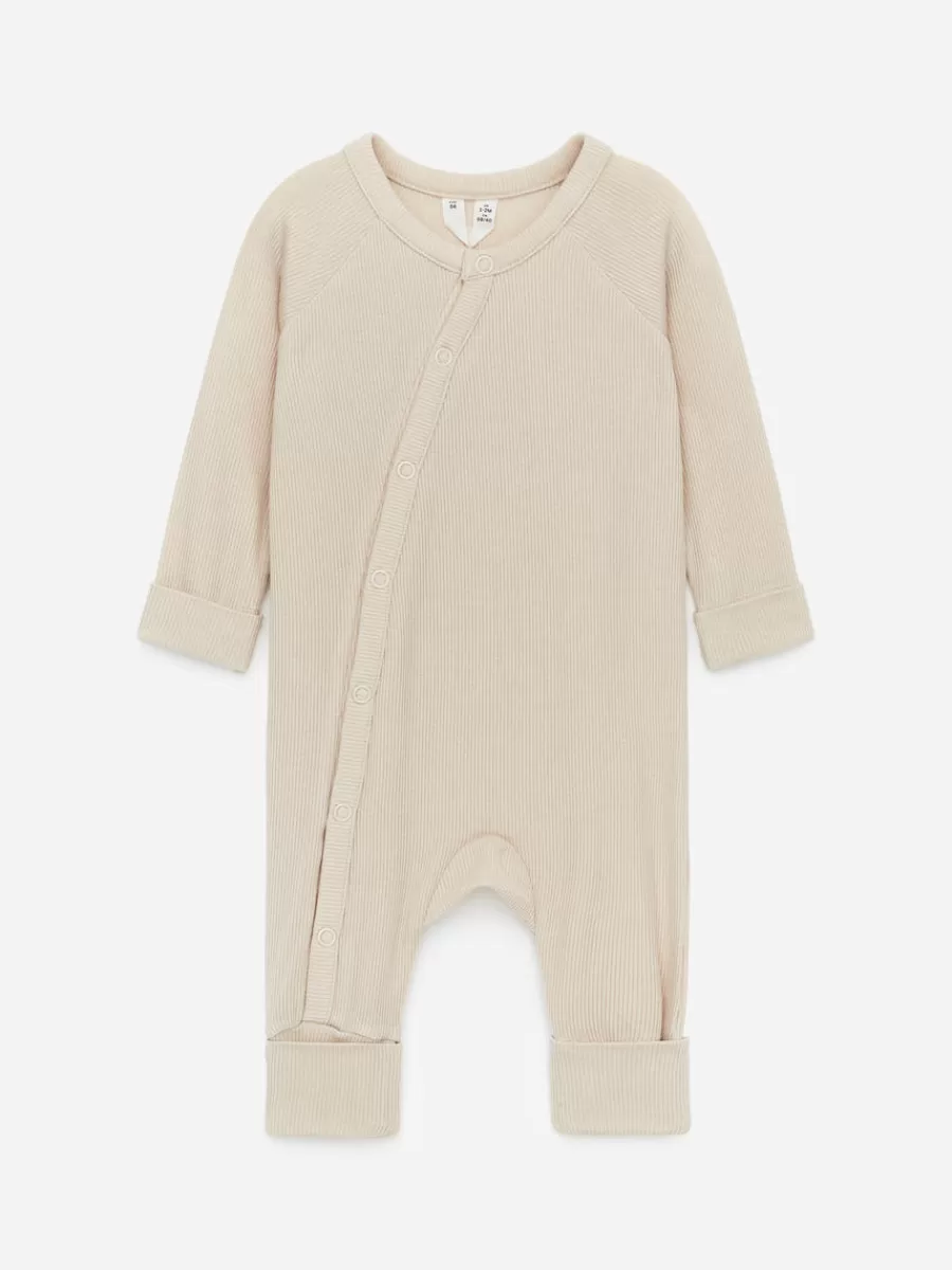 Fashion ARKET Newborn Smooth Rib Pyjama Beige