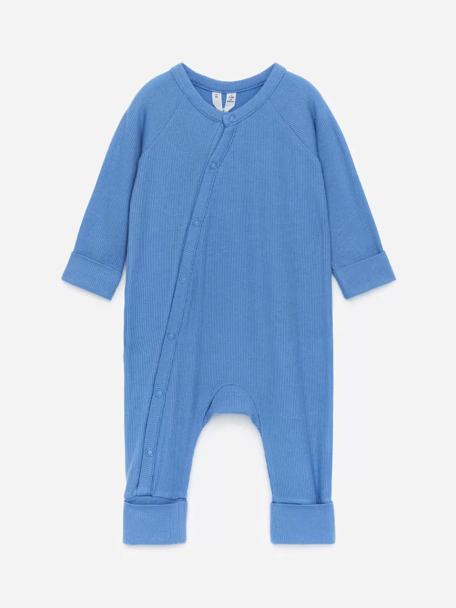 Flash Sale ARKET Newborn Smooth Rib Pyjama Blue