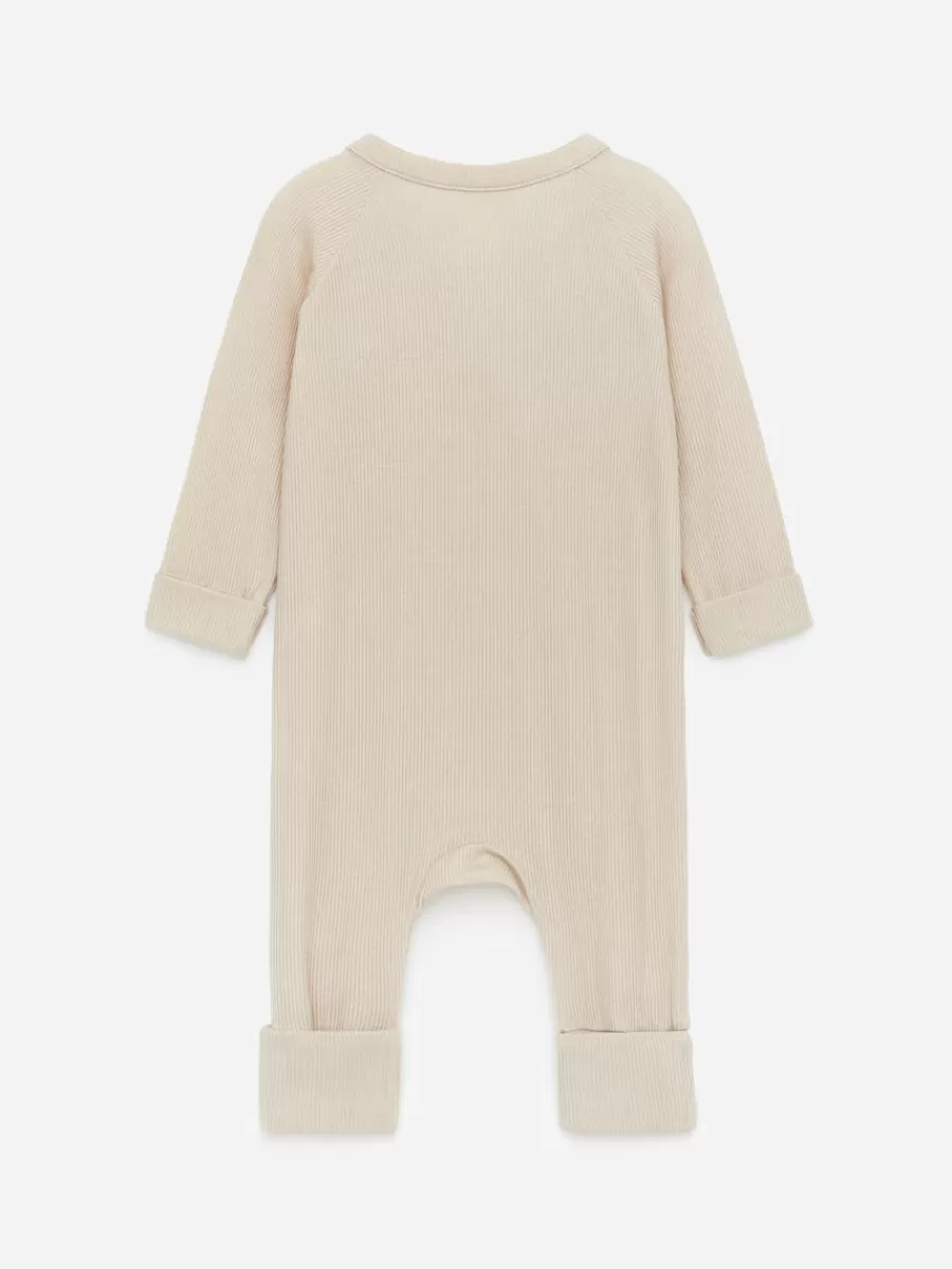 Fashion ARKET Newborn Smooth Rib Pyjama Beige