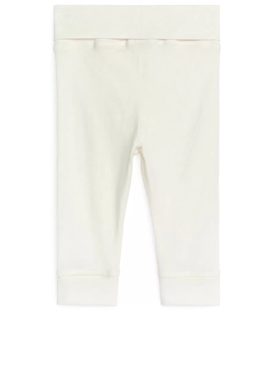 Outlet ARKET Newborn Soft Cotton Leggings White