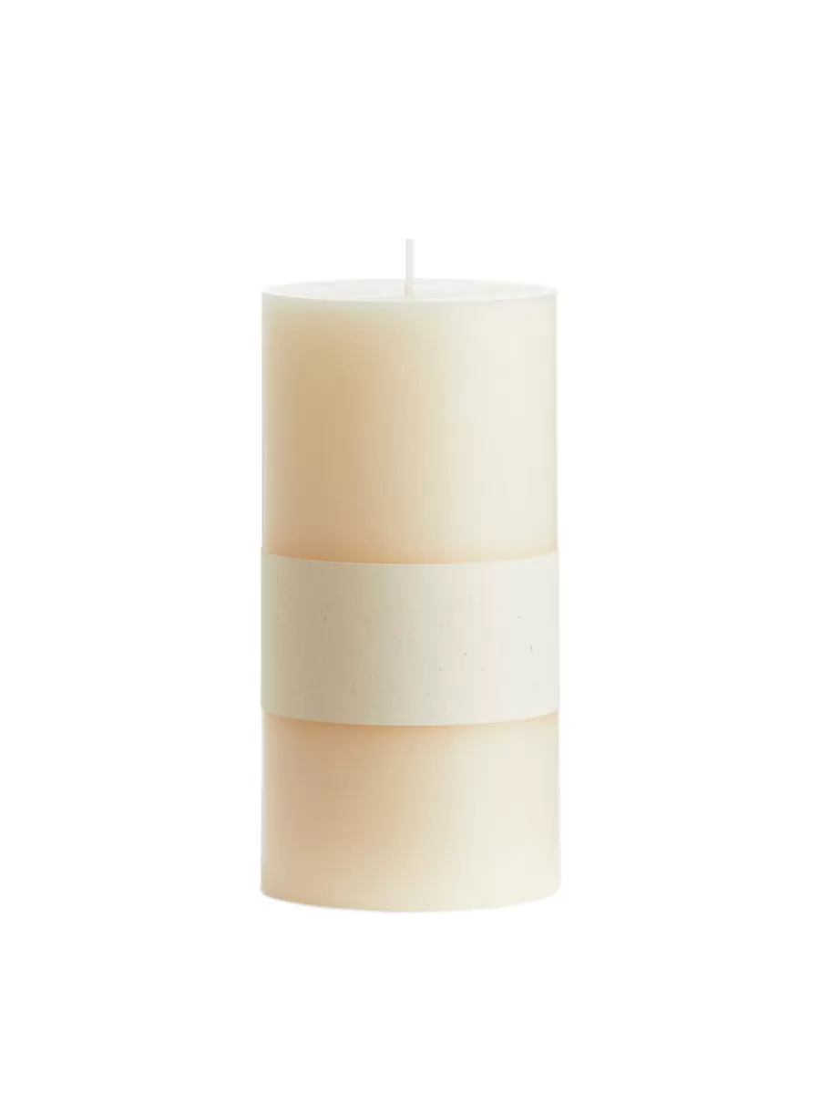 Cheap ARKET Pillar Candle 15 Cm Off White