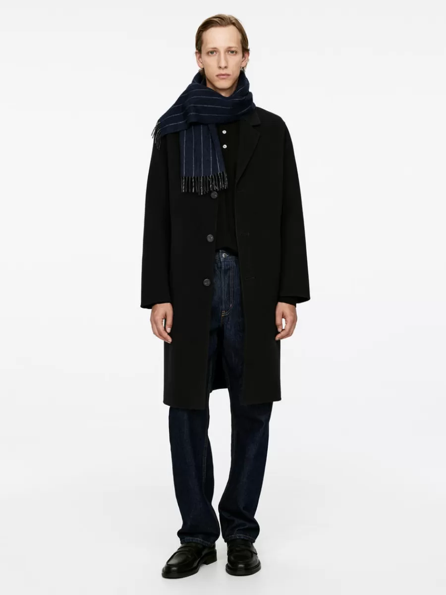 New ARKET Relaxed Wool Topcoat Black