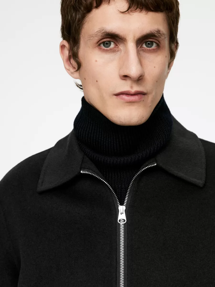 Hot ARKET Short Double-Face Wool Jacket Black