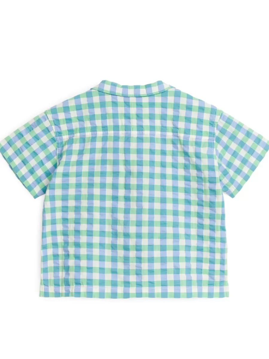 Clearance ARKET Short-Sleeved Shirt Blue/Green/Check
