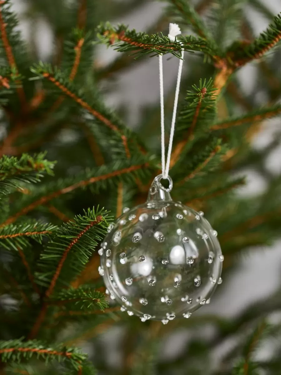 Flash Sale ARKET Textured Glass Baubles Set Of 2 Clear Glass