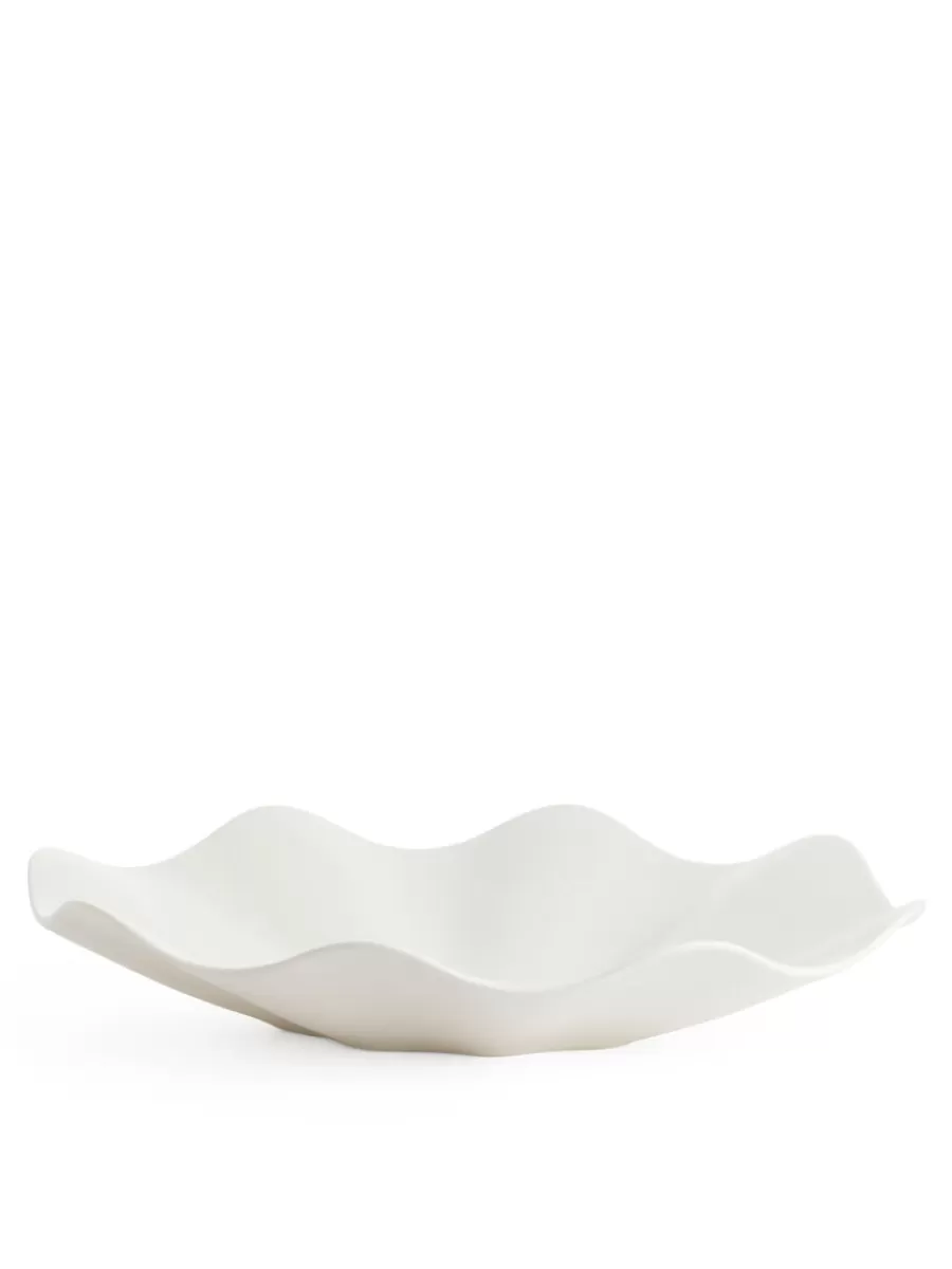 Fashion ARKET Wavy Stoneware Bowl White