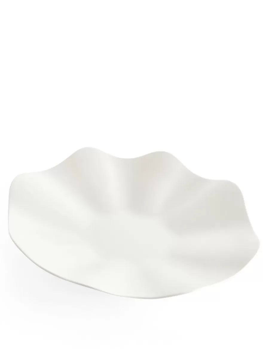 Fashion ARKET Wavy Stoneware Bowl White
